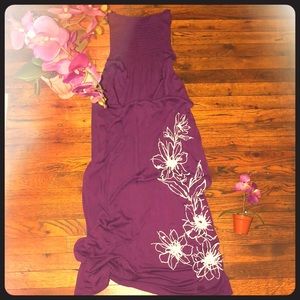 Long maxi purple summer dress !